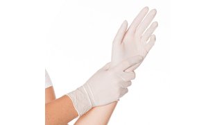 Gants en nitrile non poudrés blancs